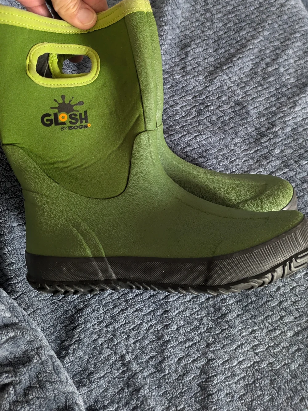 Bogs jeans Olive Green Kids Rain & Snow Boots with Handles